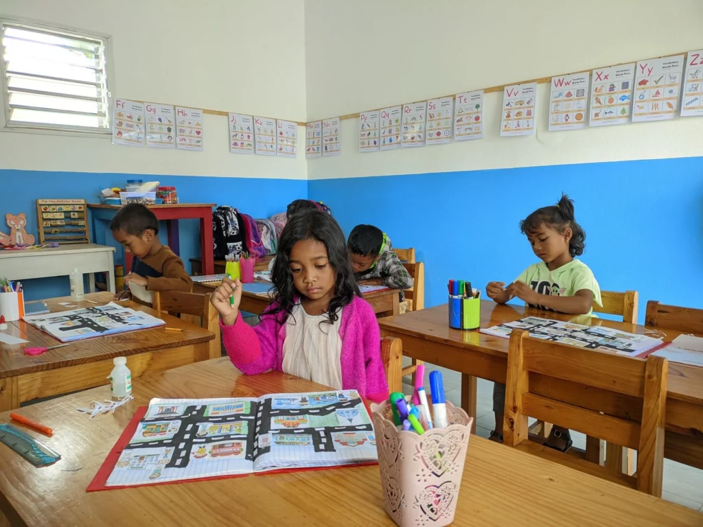 students of lighthouse school learning english